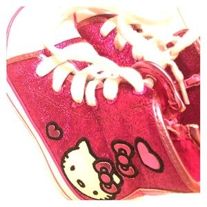 Hello Kitty sparkly high-tops, great condition!!